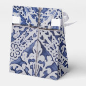 Rustische Portugese Tiles Wedding Bedankdoosjes (Achterkant)
