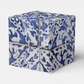 Rustische Portugese Tiles Wedding Bedankdoosjes (Achterkant)