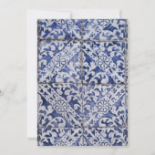Rustische Portugese Tiles Wedding Save The Date (Achterkant)