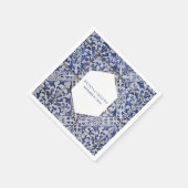Rustische Portugese Tiles Wedding Servet (Hoek)
