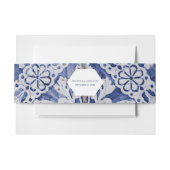 Rustische Portugese Tiles Wedding Uitnodigingen Wikkel (Voorkant Voorbeeld)