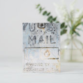 Rustische postbus briefkaart (Staand voorkant)