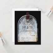 Rustische postbus kaart (Voorkant / Achterkant in situ)