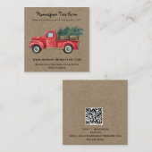 Rustische primitieve Landkraft Vierkante Visitekaartje (Voorkant / Achterkant)