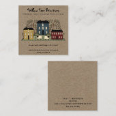 Rustische primitieve Landkraft Vierkante Visitekaartje (Voorkant / Achterkant)