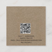 Rustische primitieve Landkraft Vierkante Visitekaartje (Achterkant)