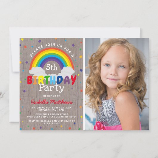 Rustische regenboogdag | Foto kleurrijk Kaart (Voorkant)