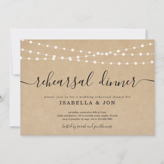 Rustische repetitie aankondiging (Voorkant)