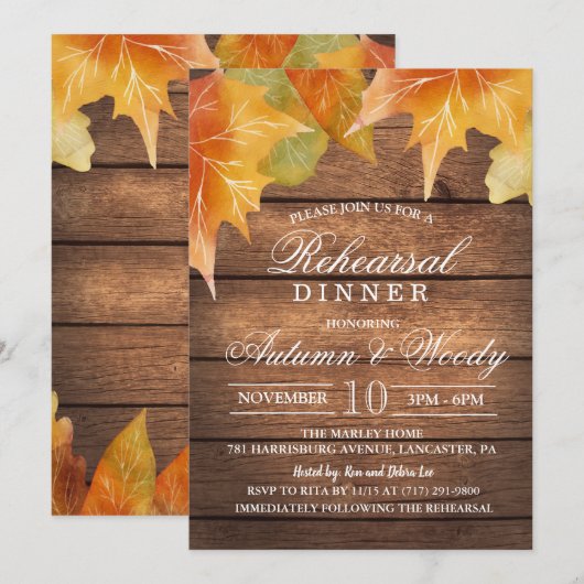 Rustische repetitie kaart (Voorkant / Achterkant)