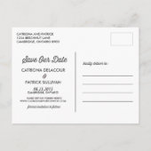 RUSTISCHE RETROTYPOGRAFIE | BESPAAR DE DATUM-BRIEF AANKONDIGINGSKAART (Achterkant)