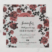 Rustische rode Romantische Rozen Kaart (Voorkant / Achterkant)