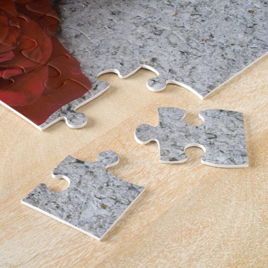 Rustische rode rozen legpuzzel (Zijkant)