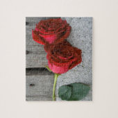Rustische rode rozen legpuzzel (Verticaal)