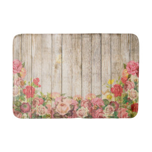 Rustische Romantische Rozen Hout Badmat