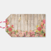  Rustische Romantische Rozen Hout Cadeaulabel (Achterkant Horizontaal)