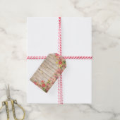  Rustische Romantische Rozen Hout Cadeaulabel (Met Touw)