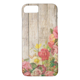  Rustische Romantische Rozen Hout Case-Mate iPhone Case