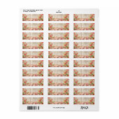  Rustische Romantische Rozen Hout Etiket (Full Sheet)