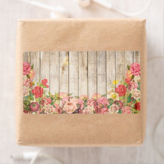  Rustische Romantische Rozen Hout Etiket (Insitu)