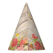  Rustische Romantische Rozen Hout Feesthoedjes (Achterkant)