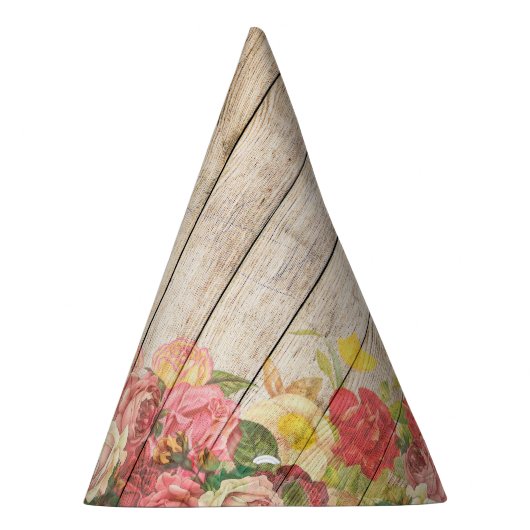  Rustische Romantische Rozen Hout Feesthoedjes (Rechts)