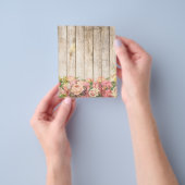  Rustische Romantische Rozen Hout Flyer (Hand)