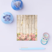  Rustische Romantische Rozen Hout Flyer (Enkel)