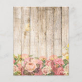  Rustische Romantische Rozen Hout Flyer (Voorkant)