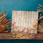  Rustische Romantische Rozen Hout Fotoplaat (Zijkant)