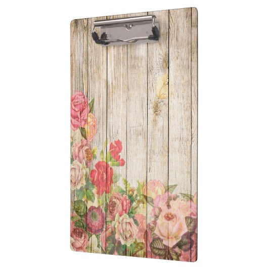  Rustische Romantische Rozen Hout Klembord (Links)