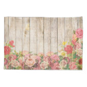 Rustische Romantische Rozen Hout Kussensloop (Achterkant)