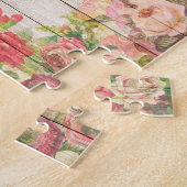  Rustische Romantische Rozen Hout Legpuzzel (Zijkant)
