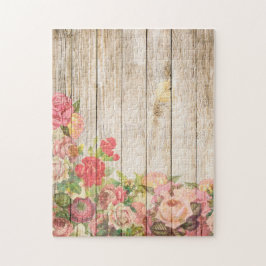  Rustische Romantische Rozen Hout Legpuzzel