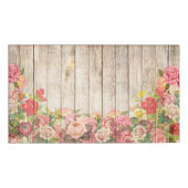  Rustische Romantische Rozen Hout Naambadge (Voorkant)