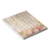  Rustische Romantische Rozen Hout Notitieblok (Schuin)