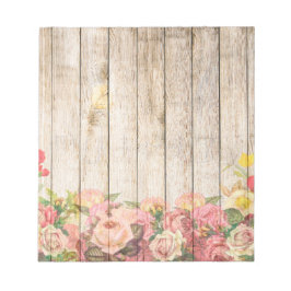  Rustische Romantische Rozen Hout Notitieblok