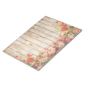 Rustische Romantische Rozen Hout Notitieblok (Schuin)