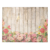 Rustische Romantische Rozen Hout Notitieblok (Voorkant)