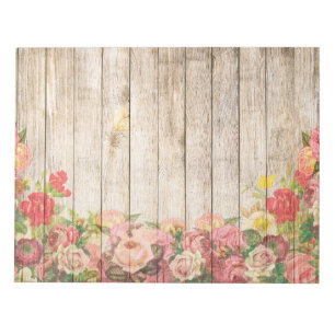  Rustische Romantische Rozen Hout Notitieblok