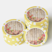  Rustische Romantische Rozen Hout Pokerchips (Opstapeling)