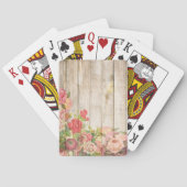  Rustische Romantische Rozen Hout Pokerkaarten (Achterkant)