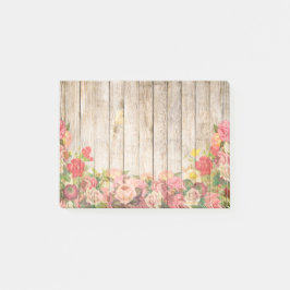  Rustische Romantische Rozen Hout Post-it® Notes