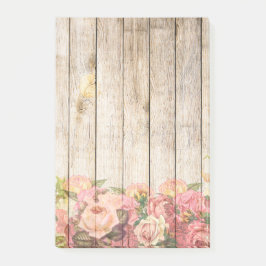  Rustische Romantische Rozen Hout Post-it® Notes