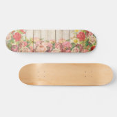 Rustische Romantische Rozen Hout Skateboard (Horizontaal)