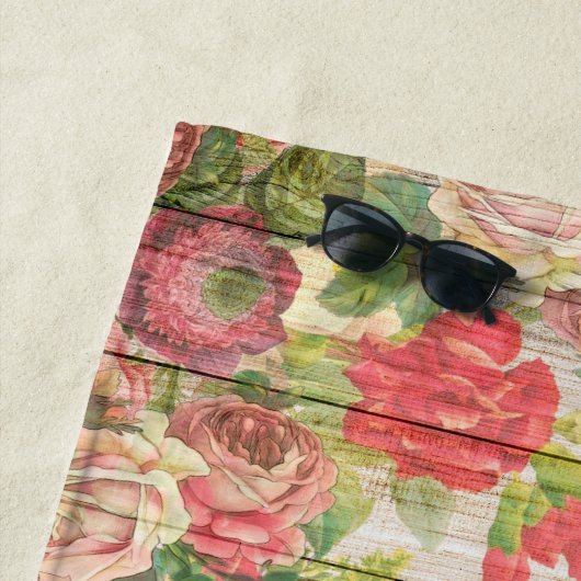  Rustische Romantische Rozen Hout Strandlaken (In situ)