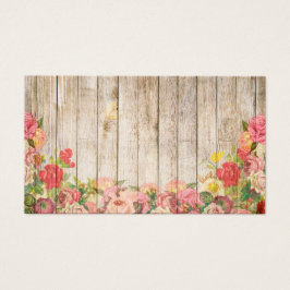  Rustische Romantische Rozen Hout Visitekaartjes