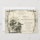 Rustische Romantische  vogelpest Kaart (Voorkant)