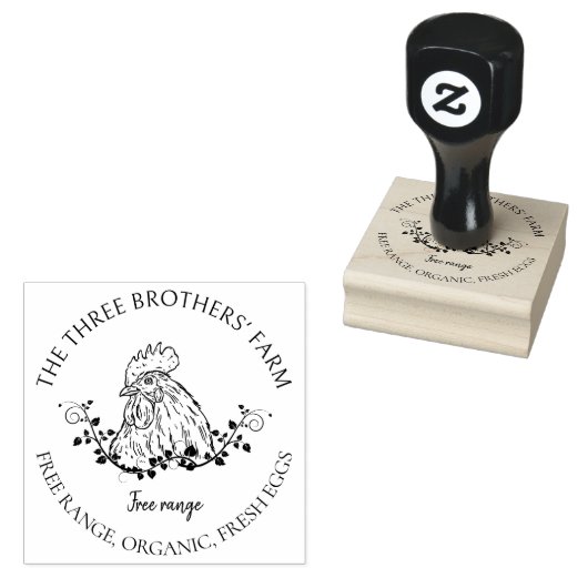 Rustische ronde |  Eierkartons Rubberstempel (Gestempeld)