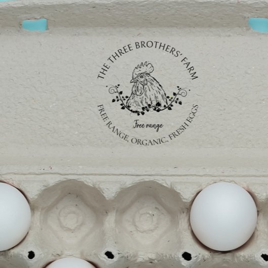 Rustische ronde | Eierkartons Rubberstempel