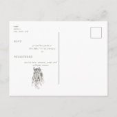 Rustische Sage-paarden Duivende Vrijgezellenfeest Uitnodiging Briefkaart (Achterkant)